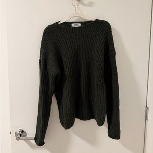 BB Dakota Dark Green Crew Neck Sweater
